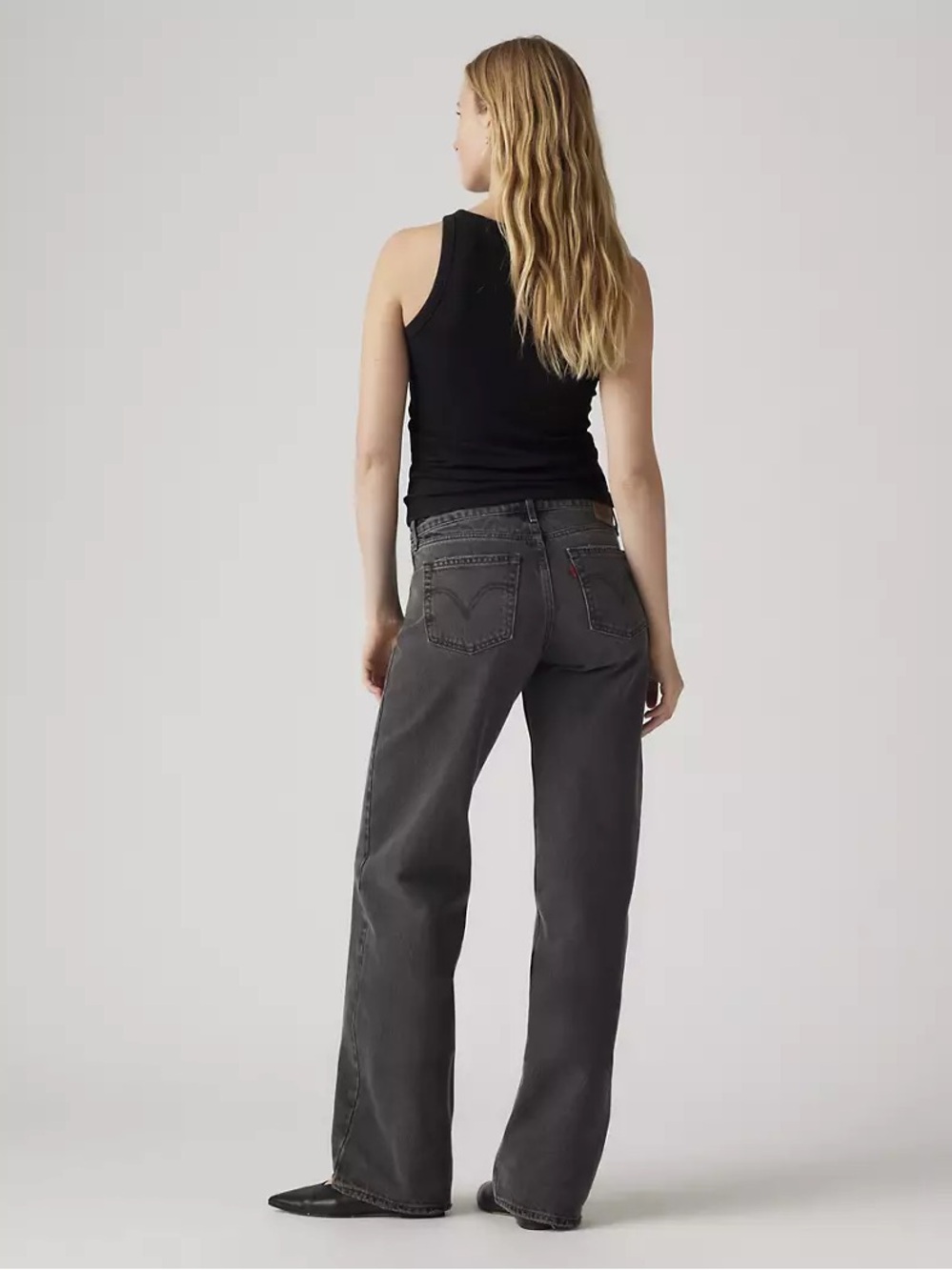 Levi's Women's Washed Black Low Rise Loose WISH ME LUCK Jeans - Picture 7 of 8